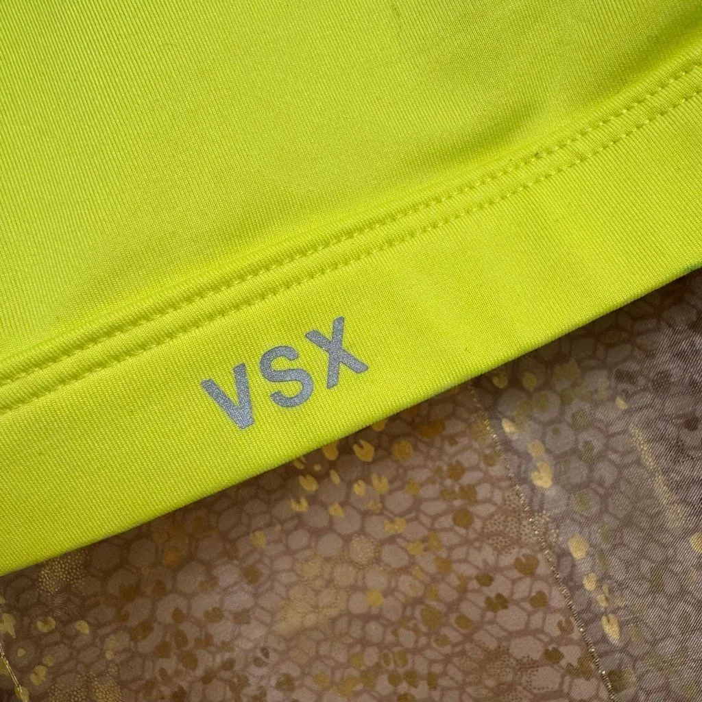 VSX Sport Victorias Secret Neon Yellow Strappy Longline Sports Bra S/M - Image 3