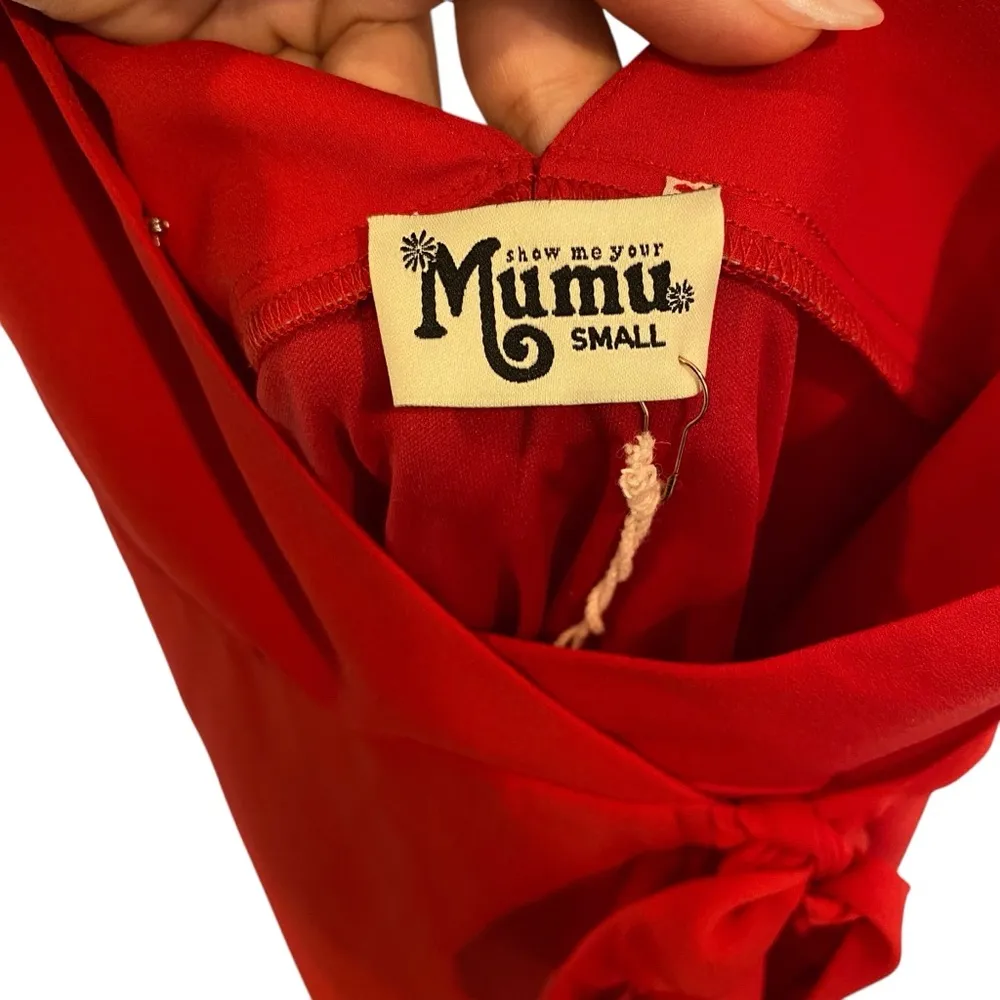 Show Me Your MuMu Mariah Wrap Dress Maxi In Red NWT Size Small - Image 7