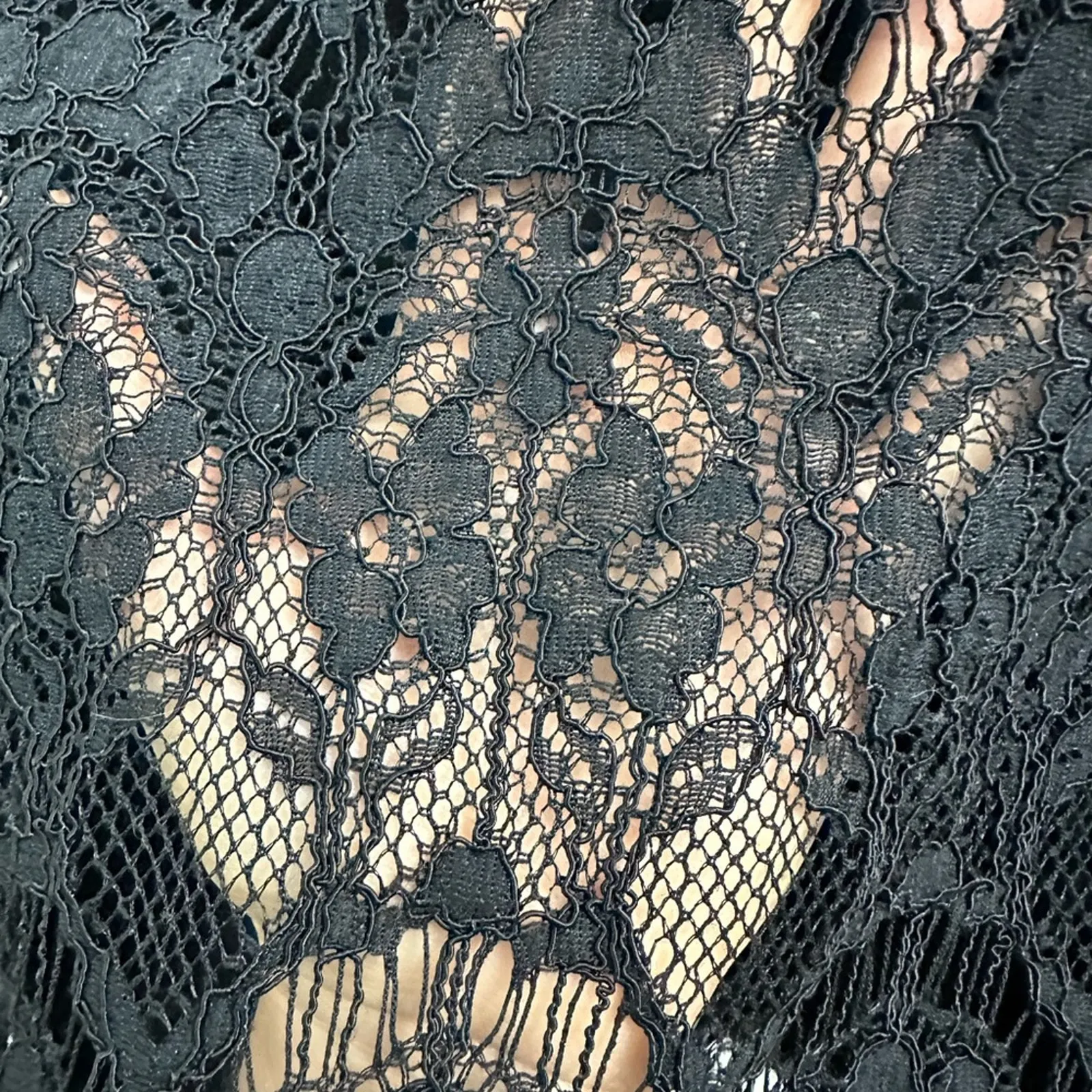 J. Crew Floral Lace Black Knee Length Pencil Skirt NWT 2 JCrew - Image 3