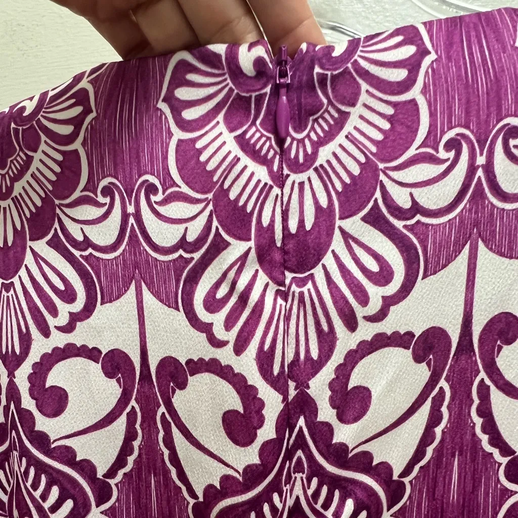 ALEXIS Wynova Midi Dress Puff Sleeve Waist Tie in Mulberry Size XL - Image 13