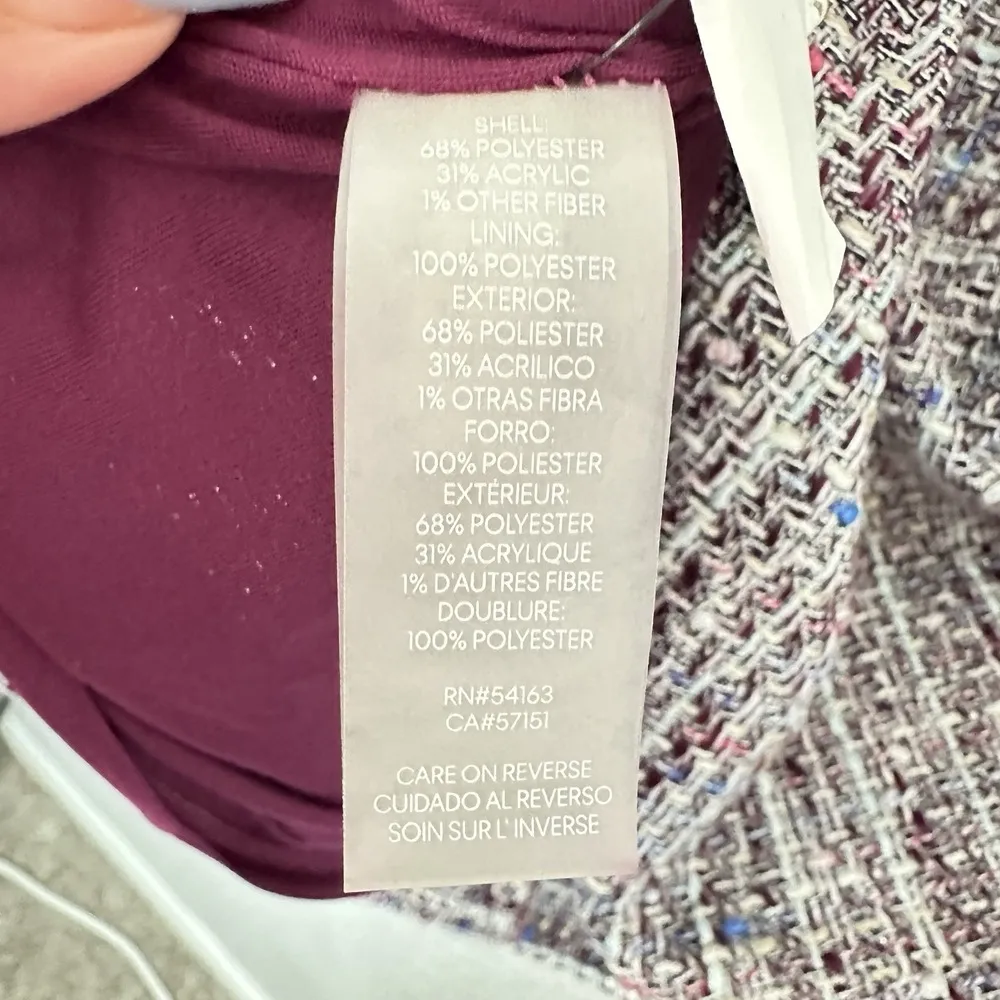 Karl Lagerfeld Paris Womens Tweed Double Breasted Dress Size 10 NWT Quiet Luxury - Image 12