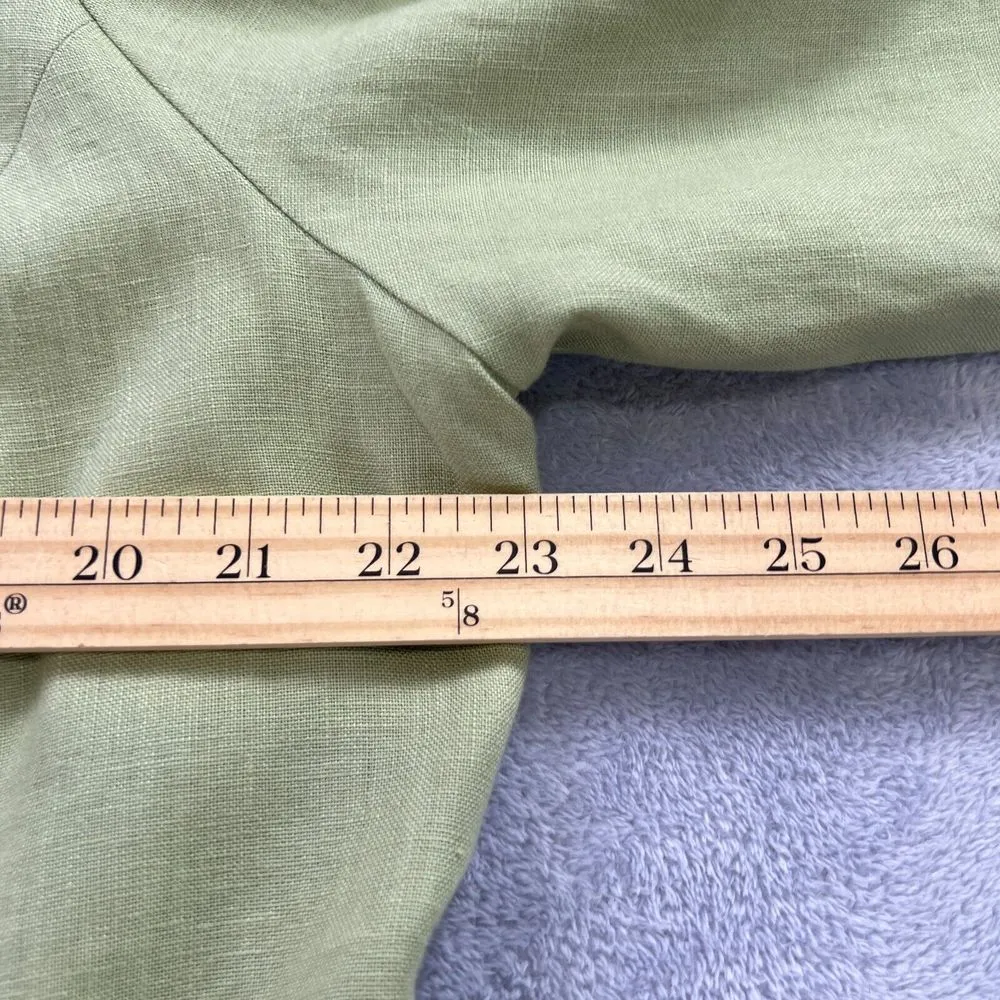 Dressbarn Blazer Womens 14‎ Sage Green Linen Floral Embroideries Career Business - Image 8