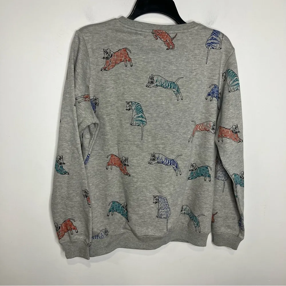 NWT Sugarhill Brighton‎ Alanis tiger sweatshirt multicolor size 10 Gray - Image 6