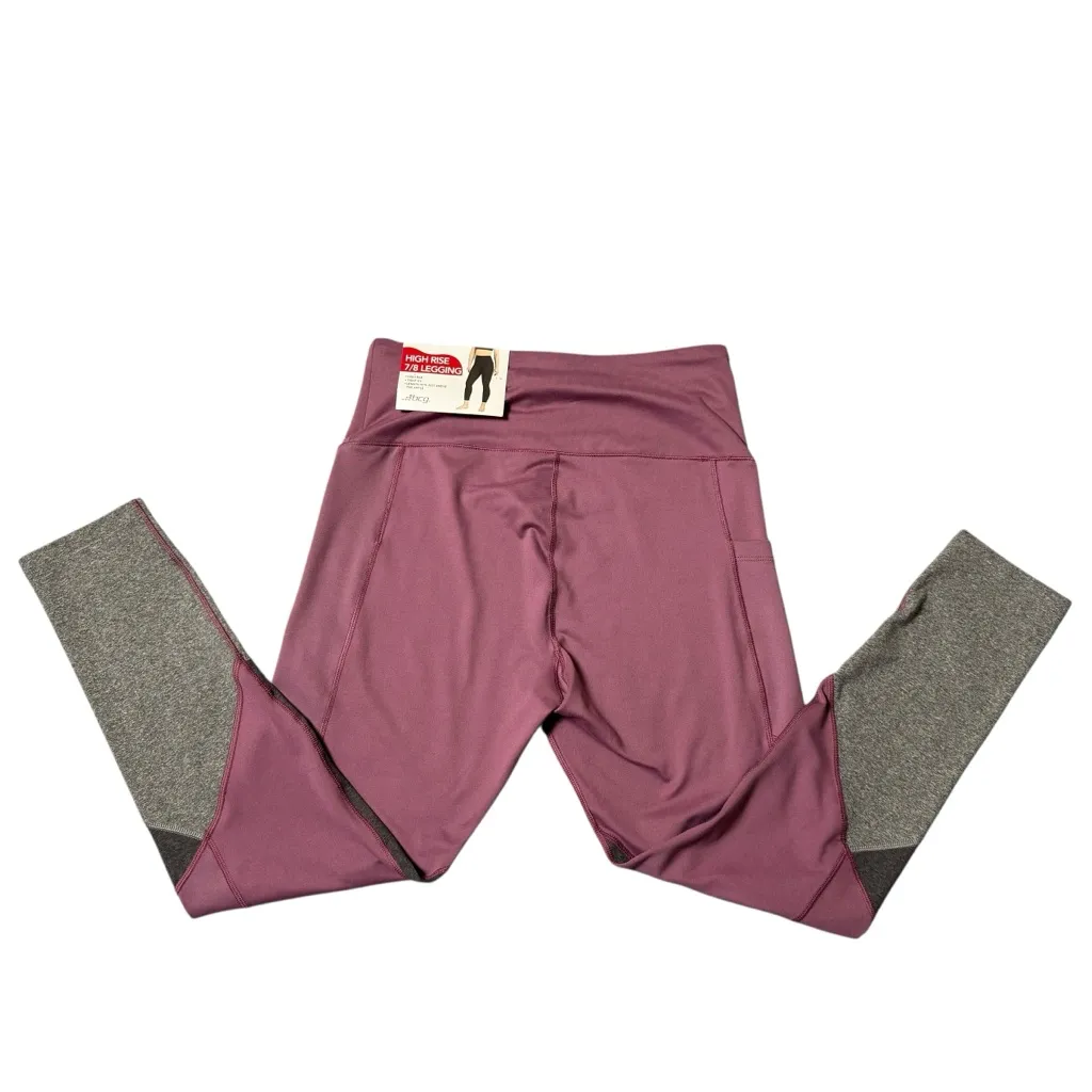 NWT-BCG High Rise 7/8 Pink, Purple, Nude  and Gray Leggings Size Medium‎ - Image 5