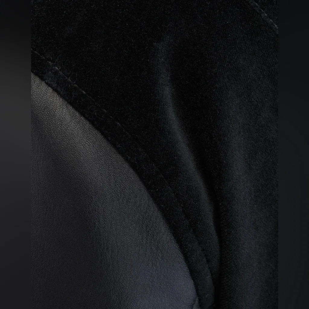 ASOS - Velvet and leather college jacket‎ - Image 3