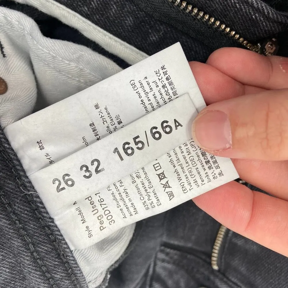 Acne Studios Peg Used Black High Rise Skinny Jeans - Image 79