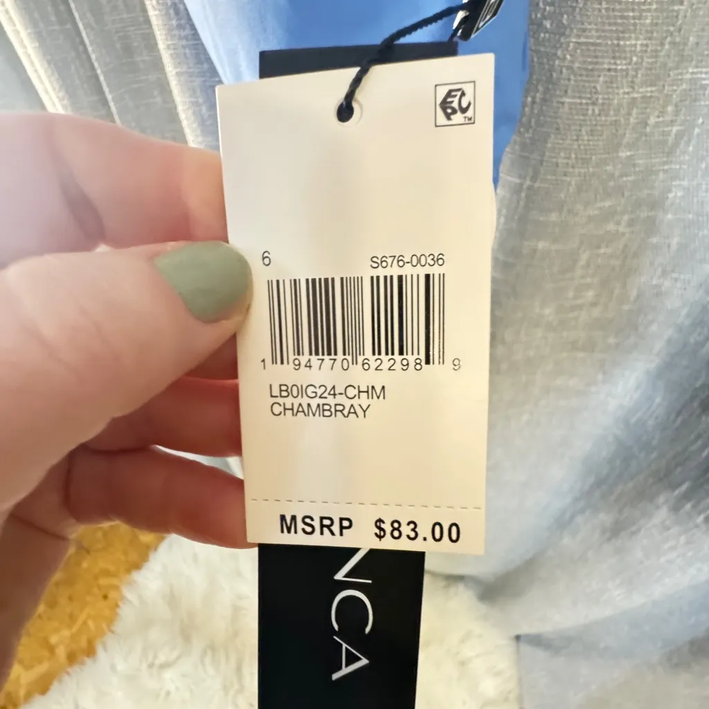 La Blanca Sz 6 Island Goddess Rouched Chambray Mio Blue One Piece Swimsuit NWT - Image 10