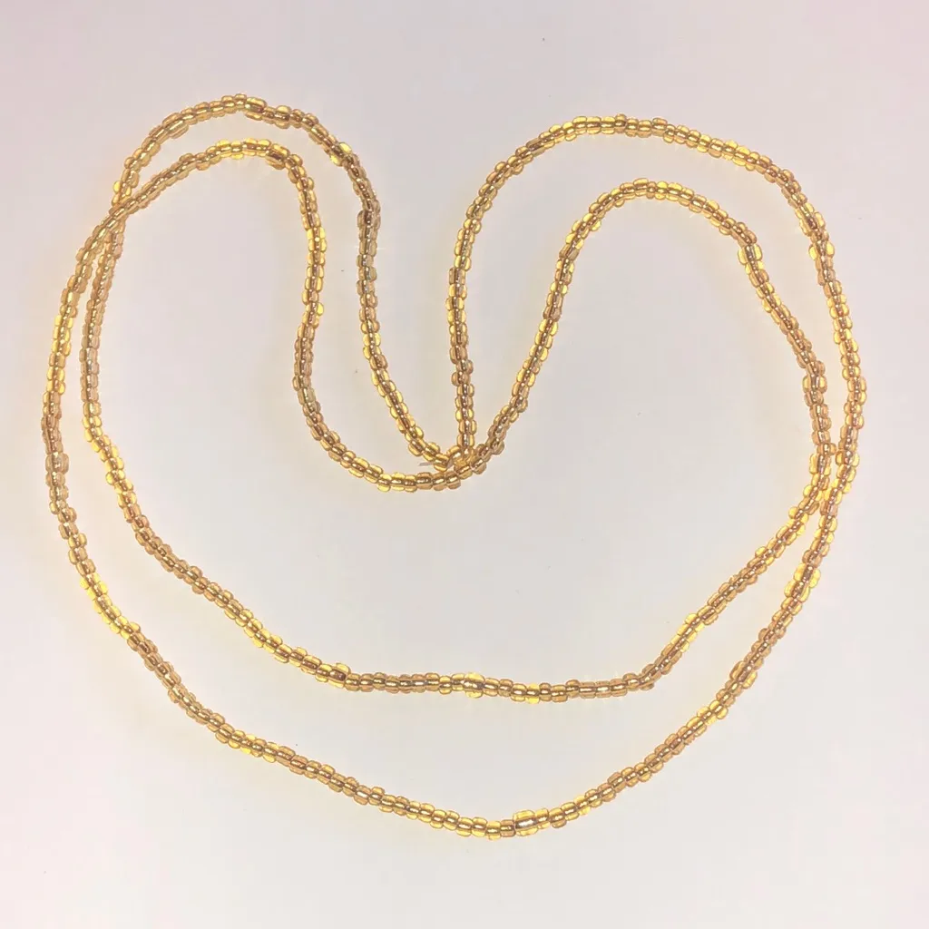 Chic Yellow Seed Bead Beaded Boho Stretchy Necklace - Image 2