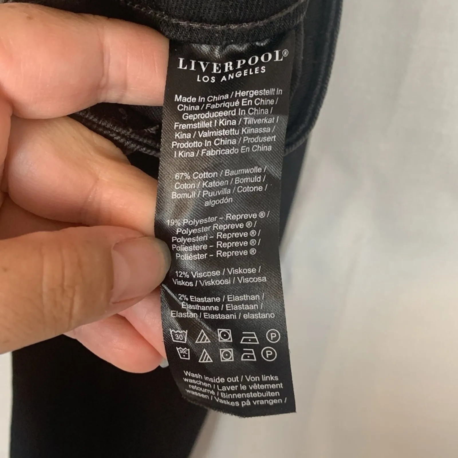 Liverpool jeans womens 10 / 30 hi rise black ankle denim button skinny causl - Image 8