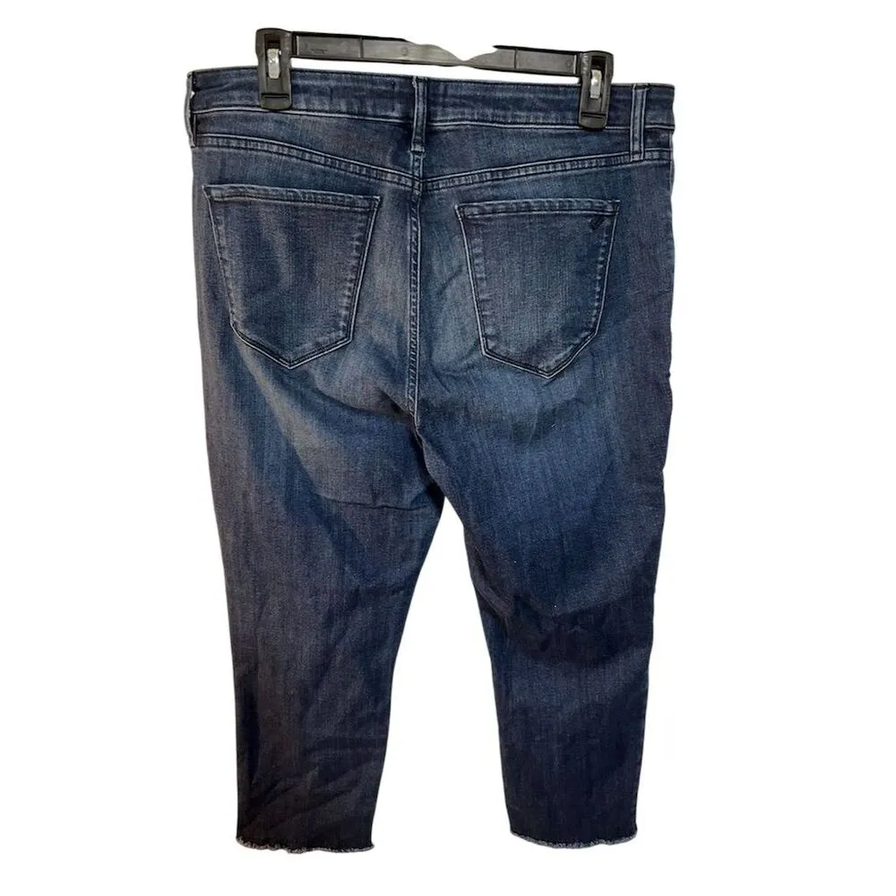 William Rast Women's Blue Skinny Ankle Jeans Size 32 Plus Frayed Hem - Image 2