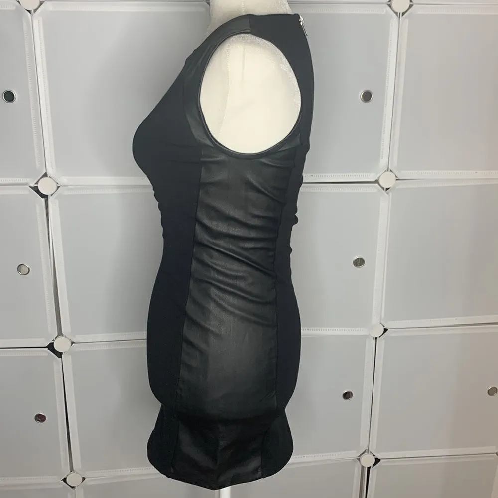 H&M Divided Sleeveless Faux Leather Body Con Dress Size 4 - Image 7