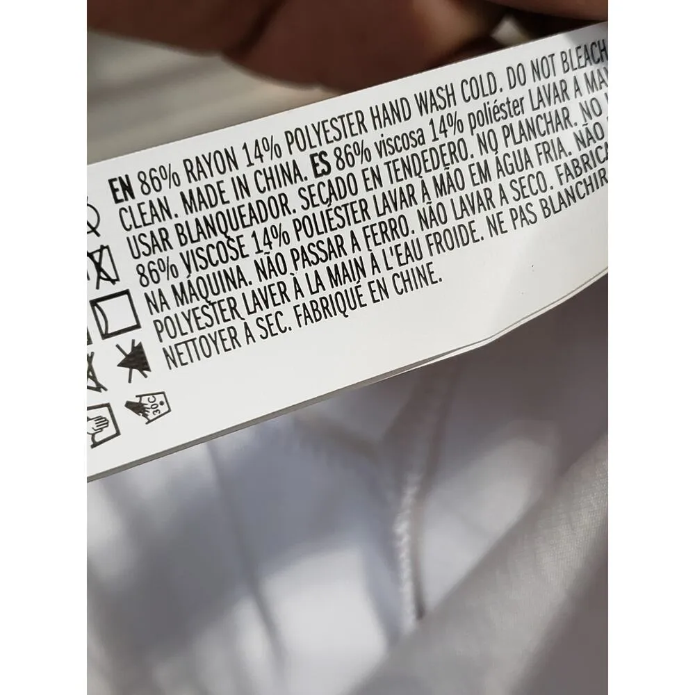 Forever 21 Shirt Dress Womens 0X White Side Pockets Belted Waist Button Front - Image 5