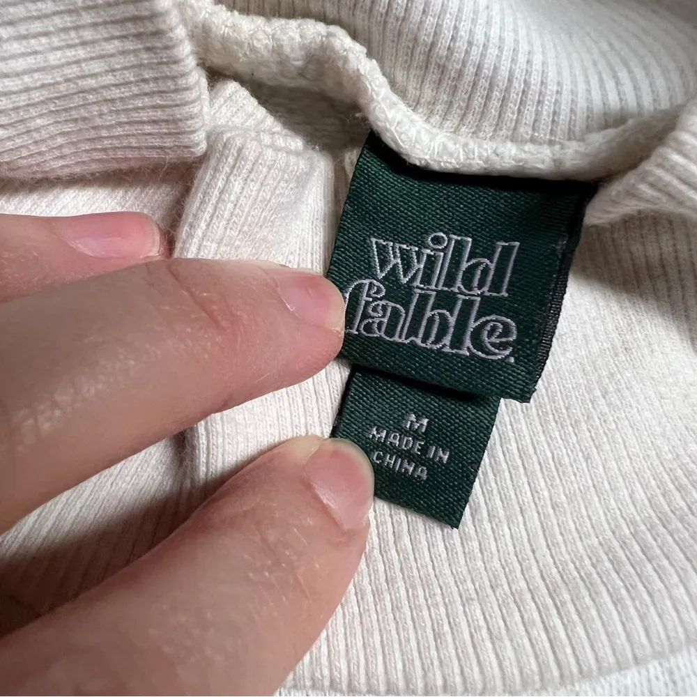 ⭐Wild Fable Tan Beige Ombre Tiered Mock Neck Long Sleeve Sweatshirt Dress Medium - Image 4