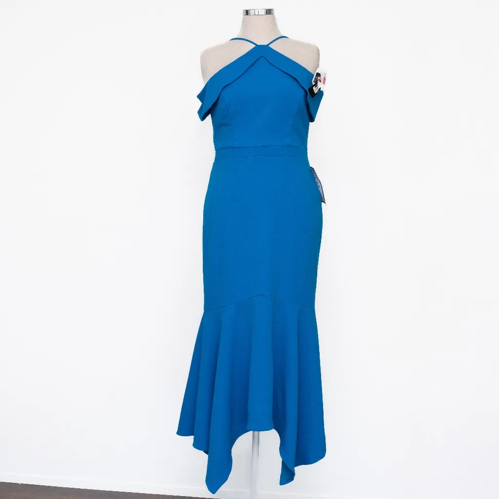 XSCAPE - Halter Neck Scuba Crepe Gown - Image 2