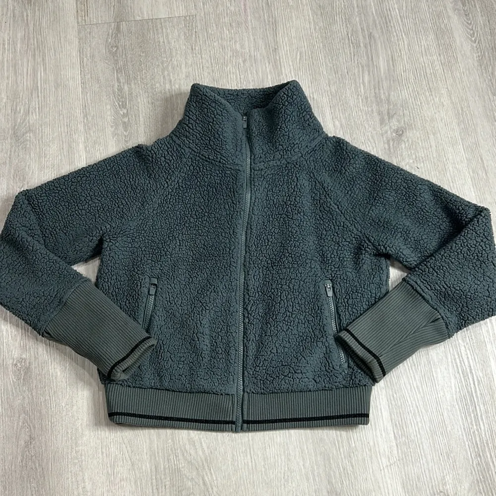 Athleta  • full zip Sherpa fleece cropped jacket - Image 5