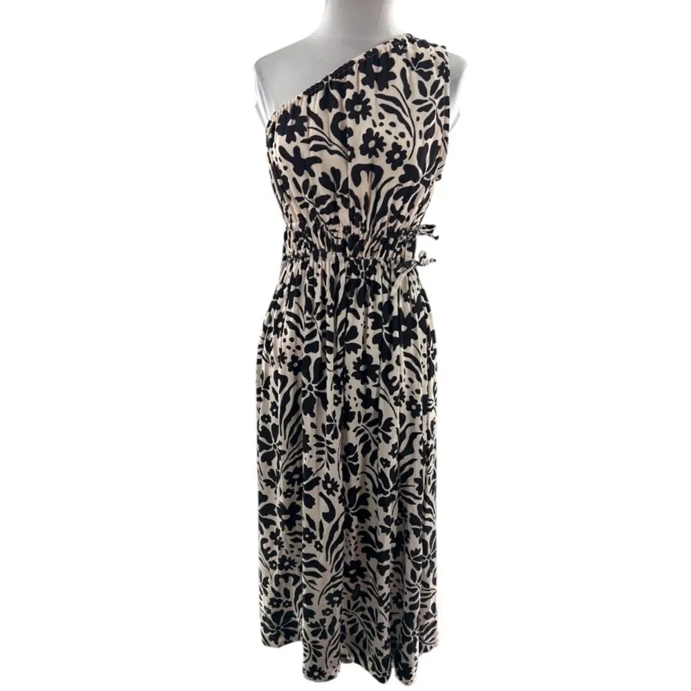 Faithfull the brand Lucila Midi Dress in Sidra Floral Print Ecru - Image 8