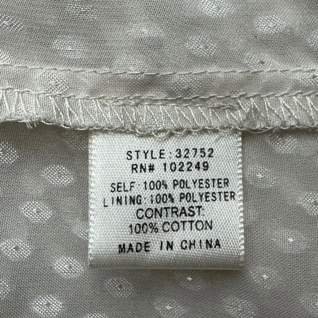 Anthropologie Skies Are Blue Sheer Peasant Polka Dot Top Crochet‎ Lace Size S - Image 11