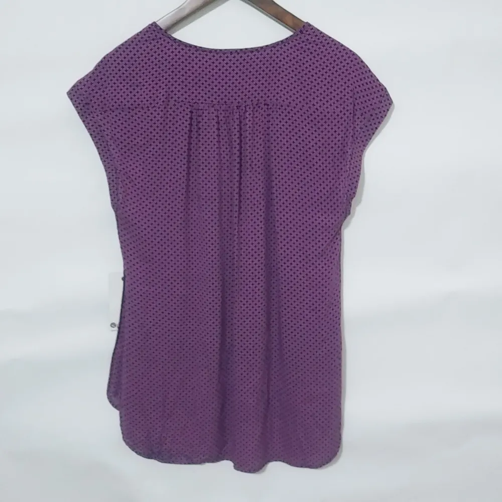 Stylus S Purple Navy Diamond Pattern Top NWT Blue - Image 3