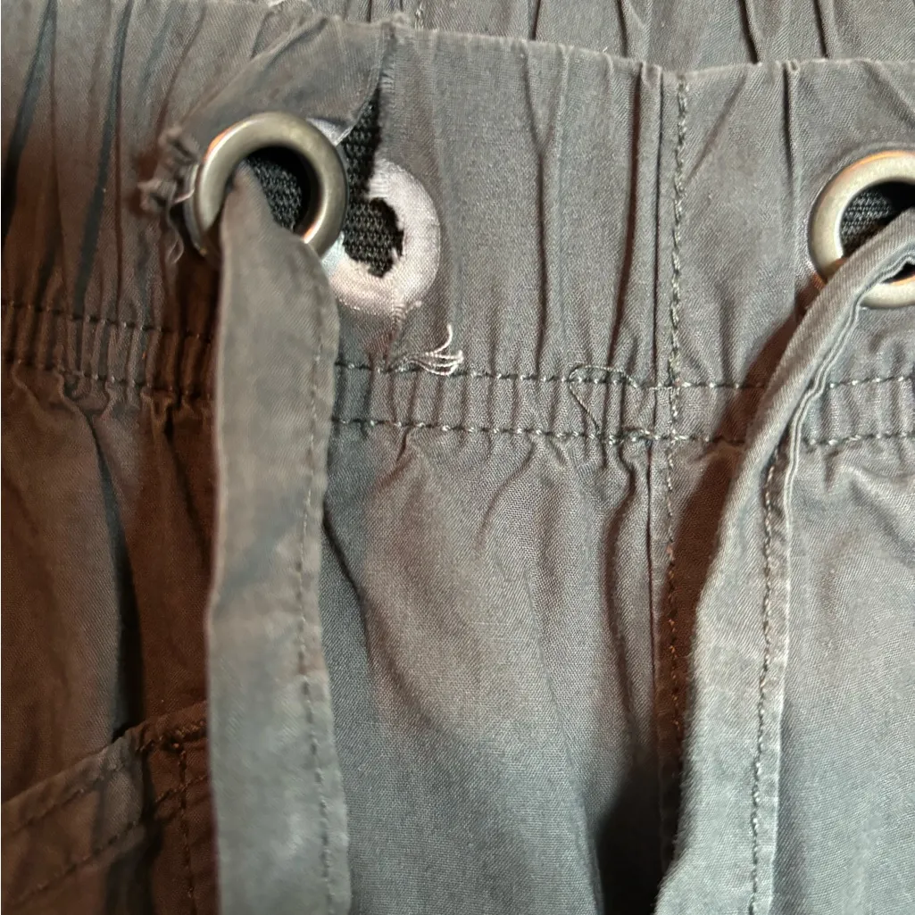Aerie American Eagle Baggy Cargo Pant Skater Smoked Gray Drawstring‎ Small - Image 4