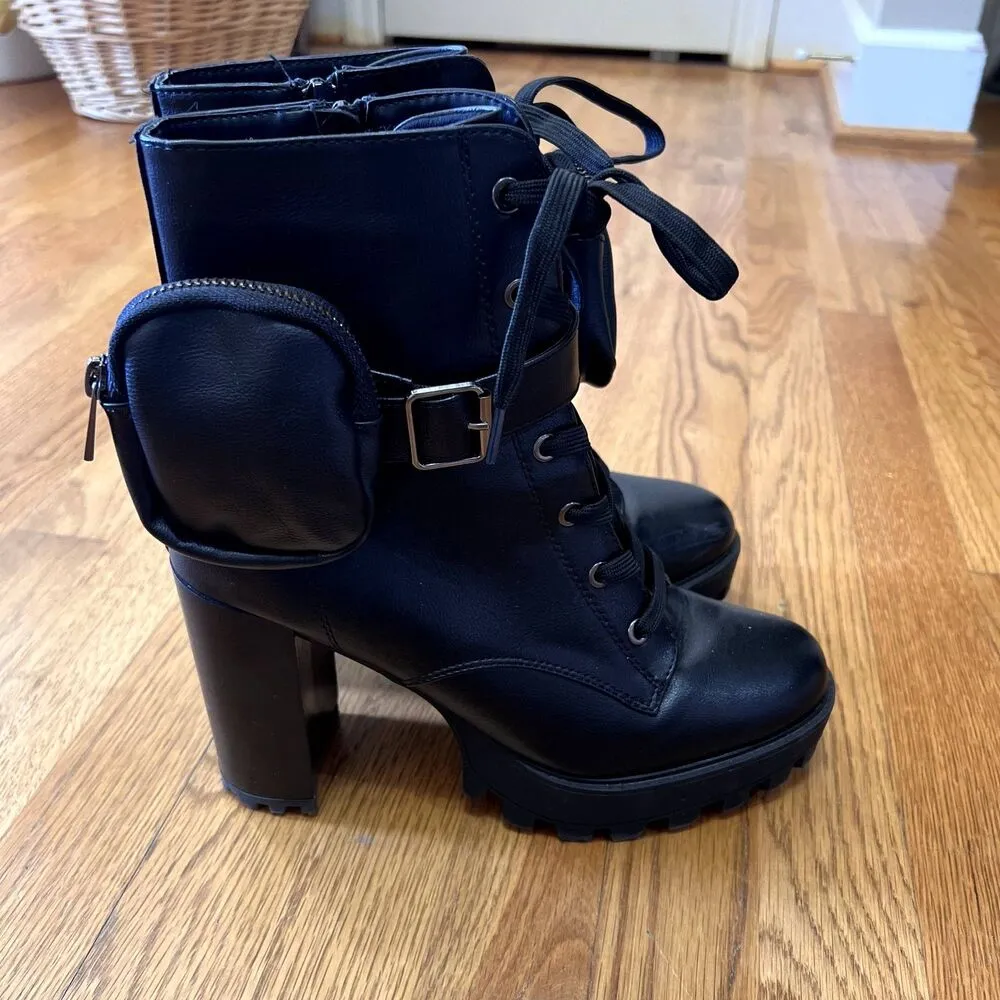 Bamboo Combat Glam Boots‎ - Black - size 10 - Image 2