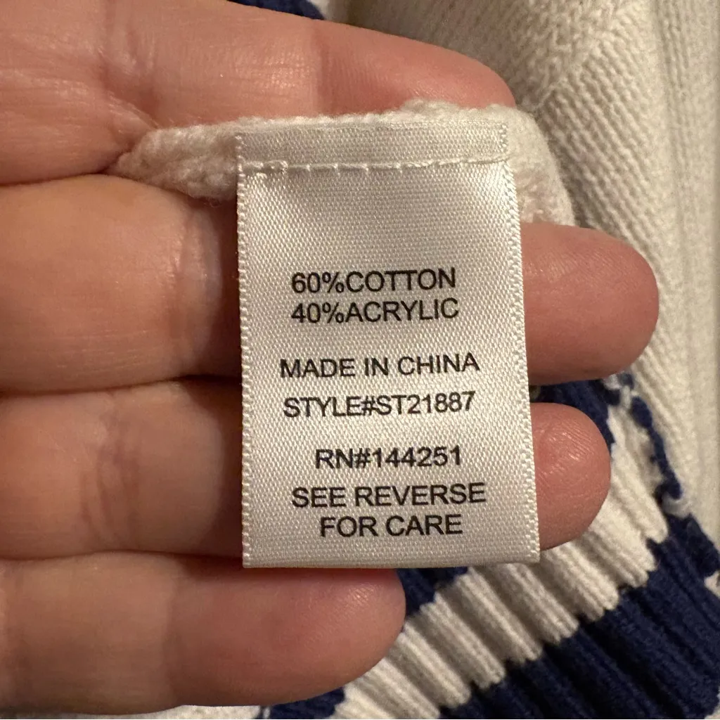 Sincerely Jules Pickleball Social Club Size XS Pullover Cropped Sweater Preppy White - Image 6