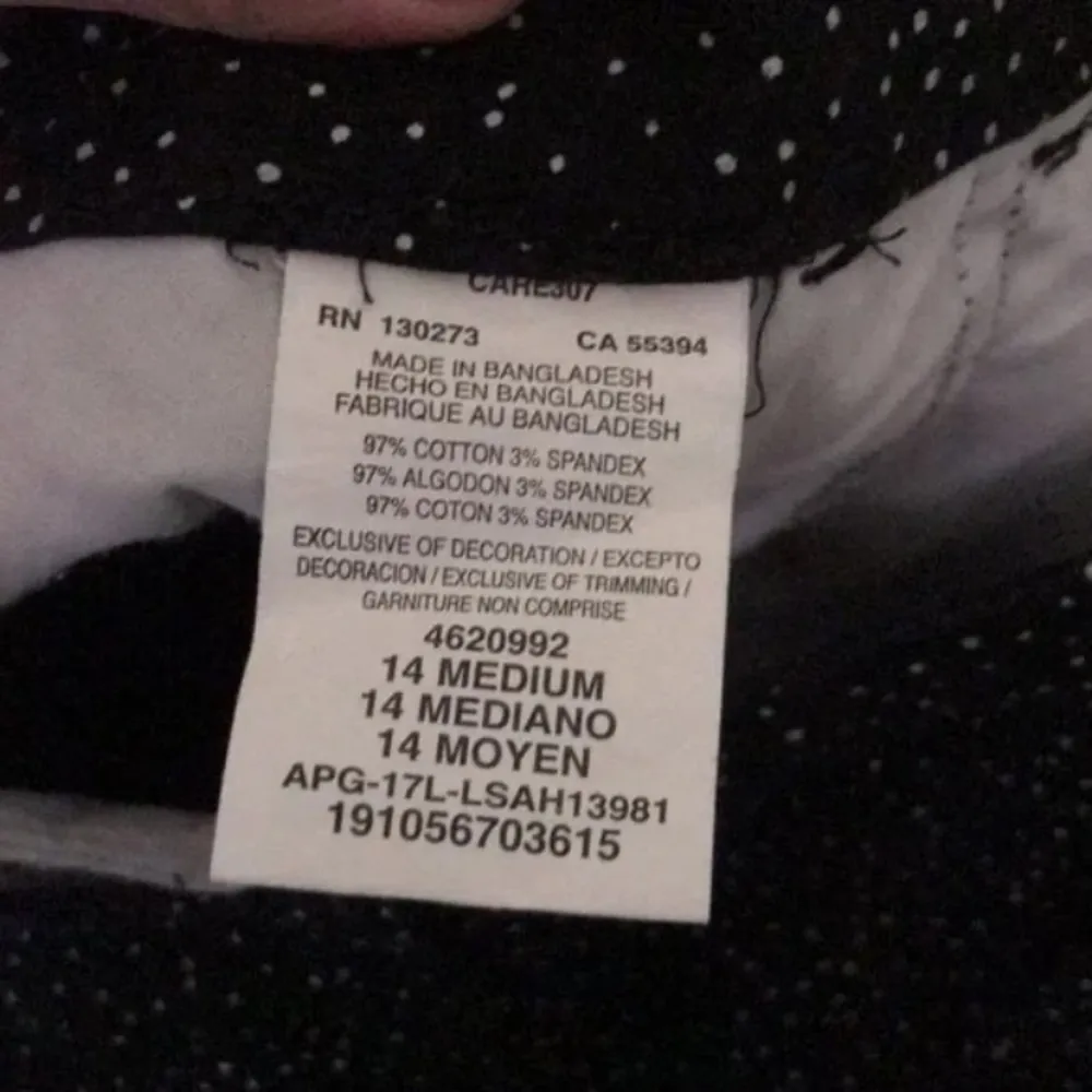 Lee Straight Fit 14M Cotton Spandex Black White Dot Bermuda Mid-Length Shorts - Image 4