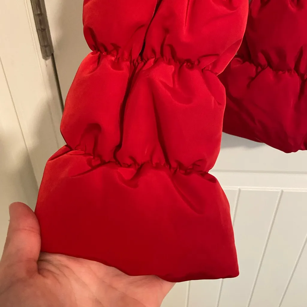 EUC INC International Concepts women’s red puffer zip winter coat jacket XL - Image 2