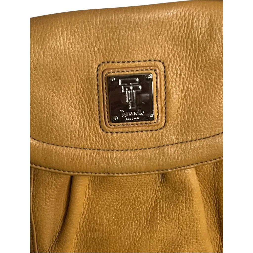 Tignanello Mustard Leather Crossbody Handbag. Yellow - Image 5