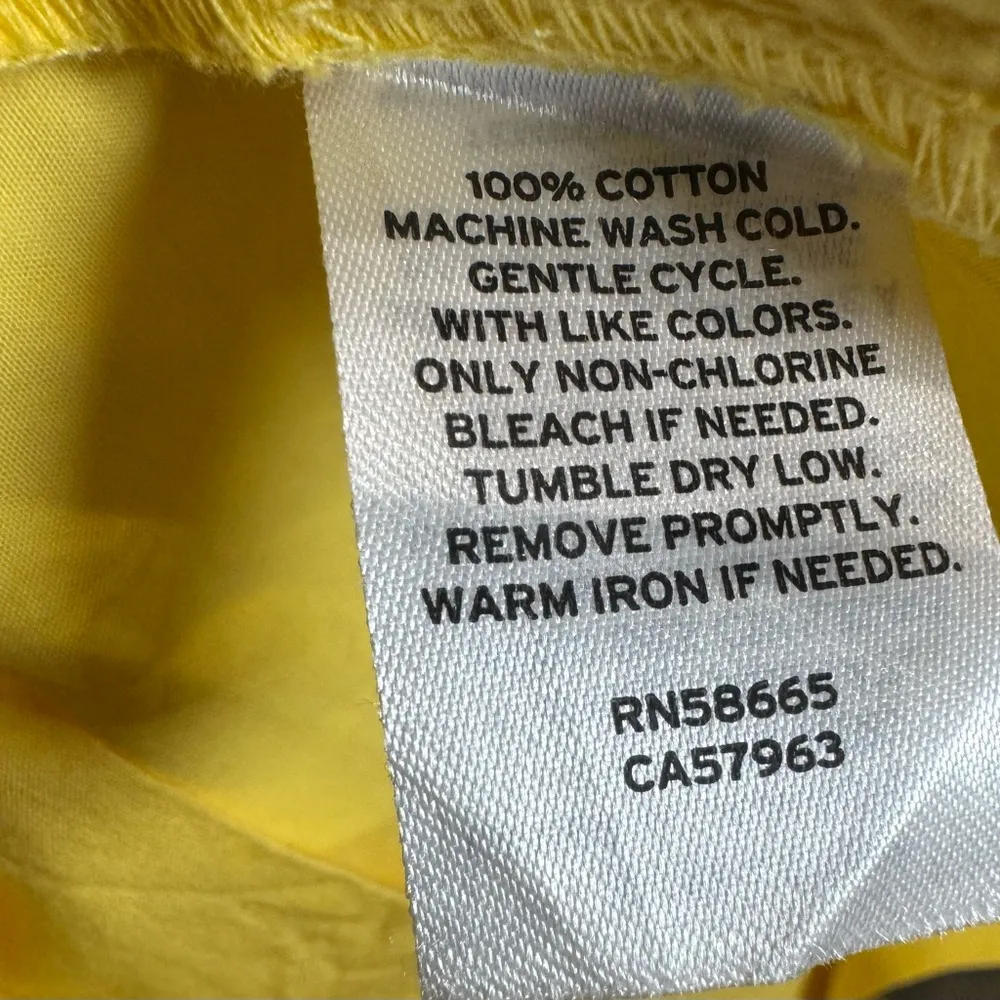 100% cotton yellow long sleeve empire waist dress size XL - Image 6