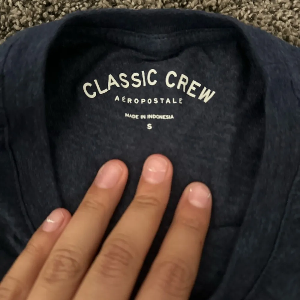 Aeropostale Classic Crew Tee in Dark Blue - Image 3