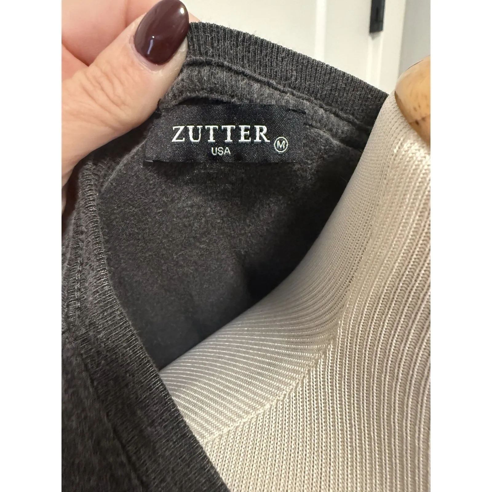 Zutter Wild West Crop Top Size Medium Gray - Image 3