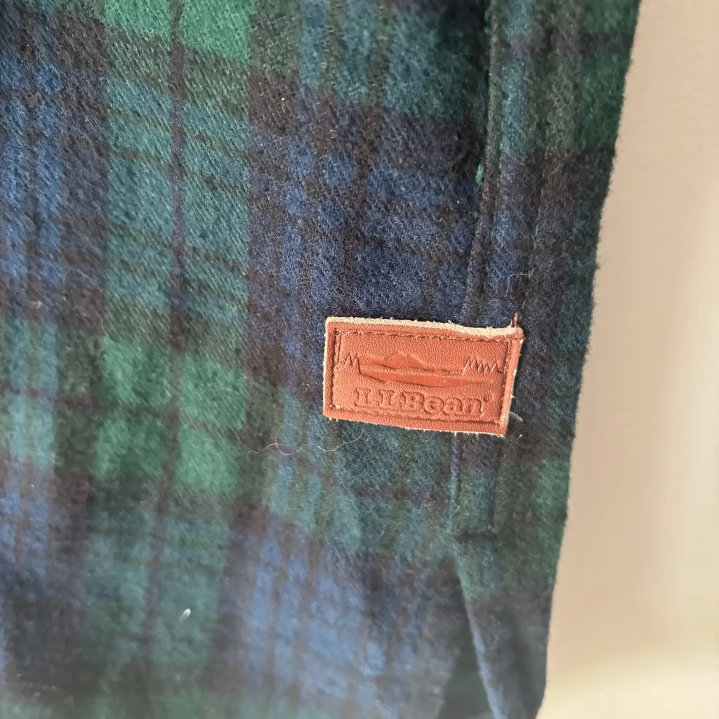 L.L. Bean Scotch Plaid Flannel Shirt Quarter - Image 8