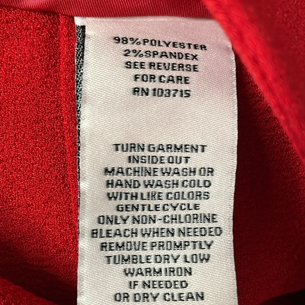 Nanette Lepore Red Crepe Wide Leg Pant - Image 6