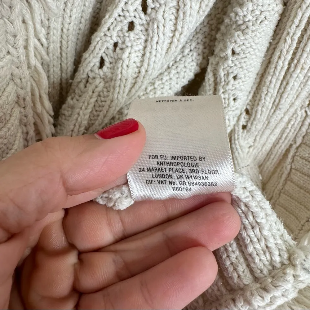 Rosie Neira Cream Fringe Cardigan - Image 6