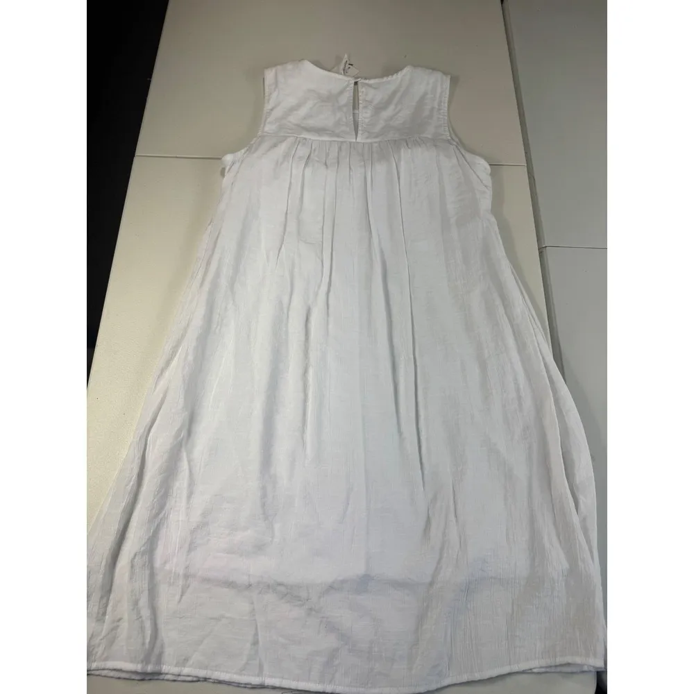 Ny collections white Sleeveless Dress with Floral Lace Detail Summer s - Image 10