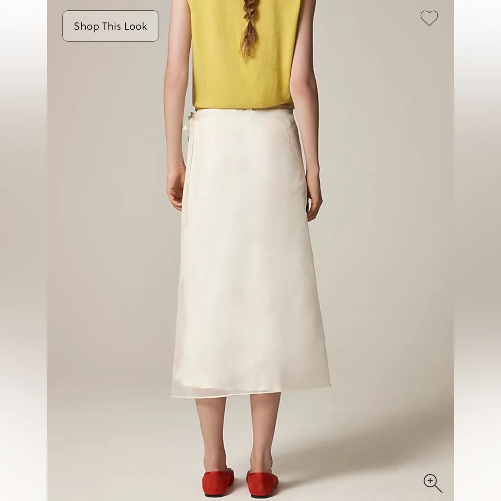 J.Crew Collection wrap skirt in silk organza - Image 3