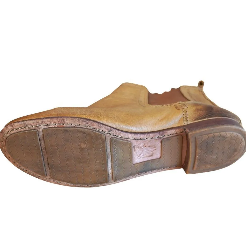 Frye Womens Jillian‎ Chelsea Brown Ankle Boots in Camel Leather Size 6.5 - Image 6