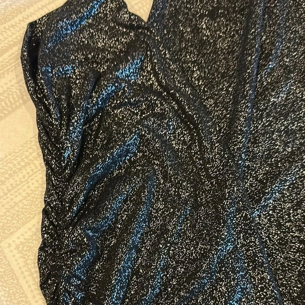 Michael Lauren Women’s Pablo Silver Foil Sparkly Black Joggers - Size S - Image 4