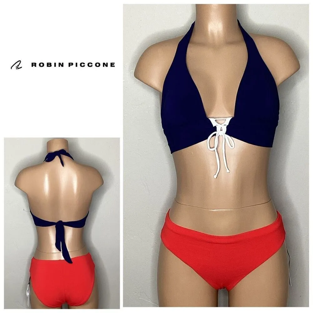 New. Robin Piccone red, white and blue bikini. Medium. Retails $189 - Image 2