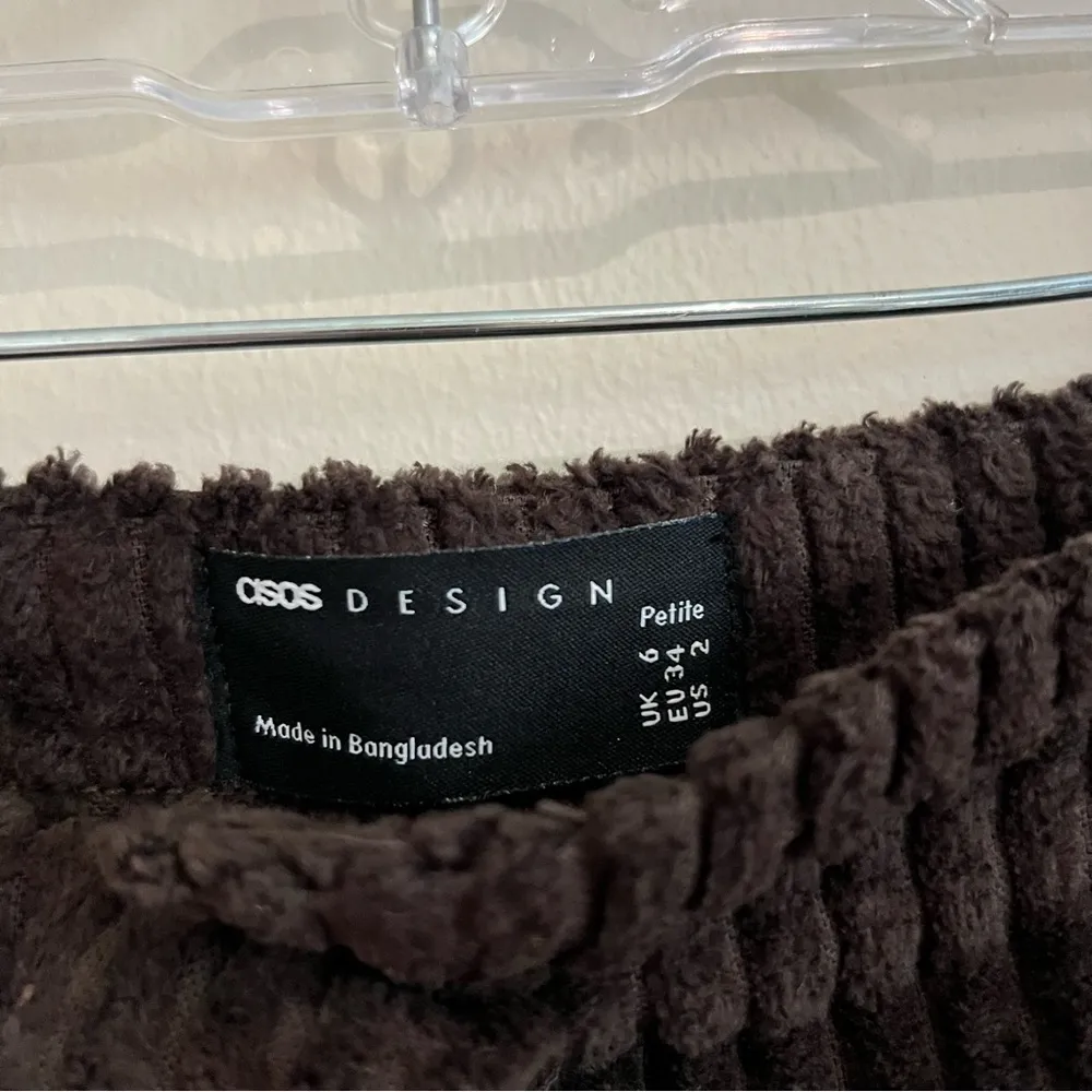 ASOS Brown Corduroy Button-Front Skirt Size 2P - Image 3