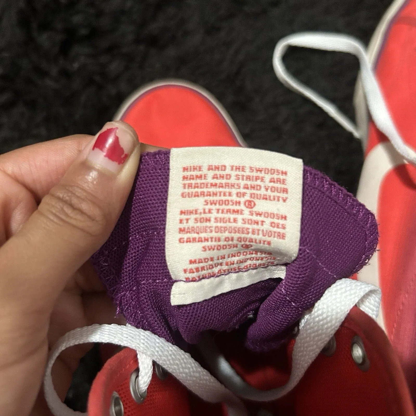 Nike Women’s Mid Blazer Primo Court Sneakers Size 8 Coral Orange Purple Ombre - Image 8