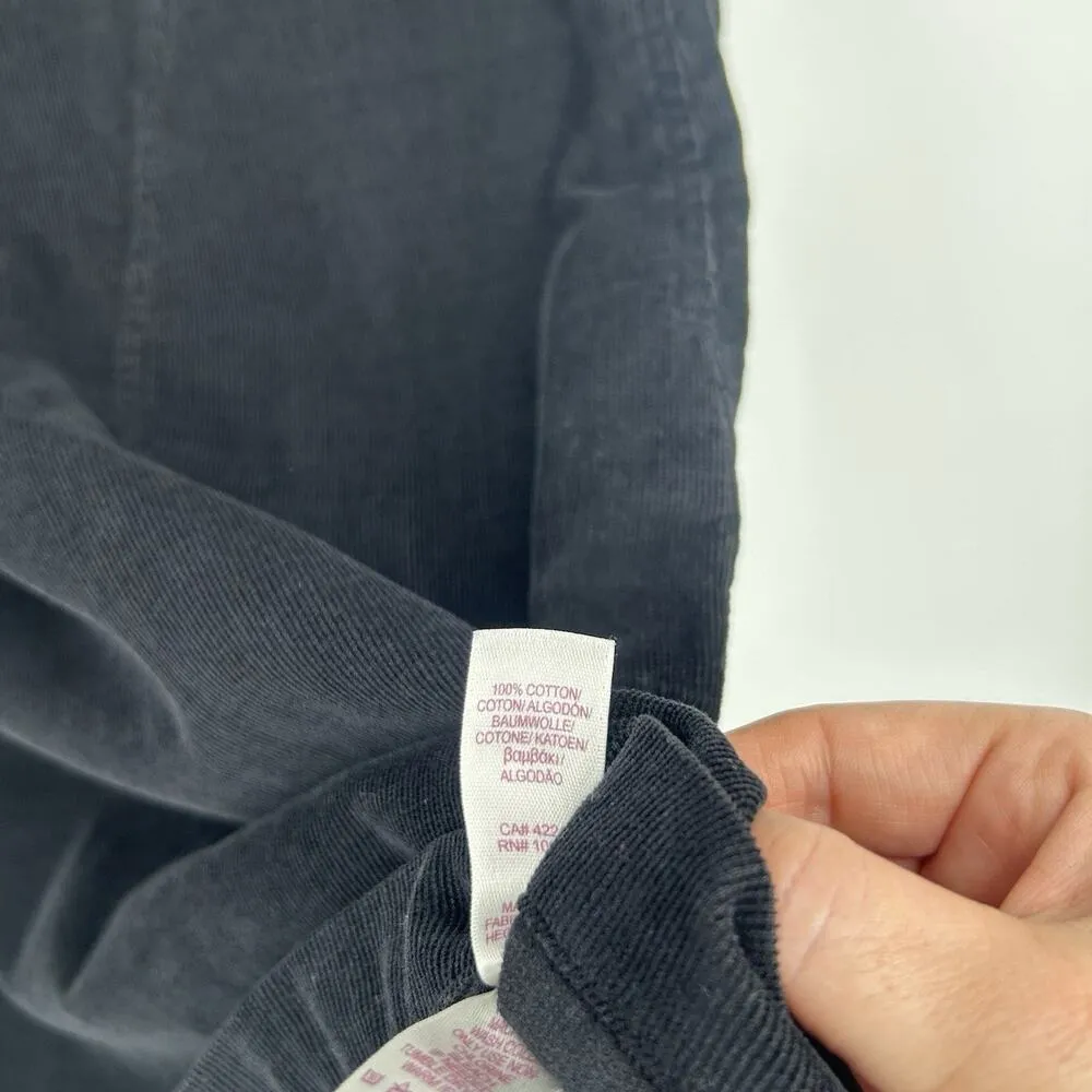 Velvet Spencer & Graham Lana Mini Corduroy Shirt Dress Black 3/4 Sleeves Size M Size M - Image 12