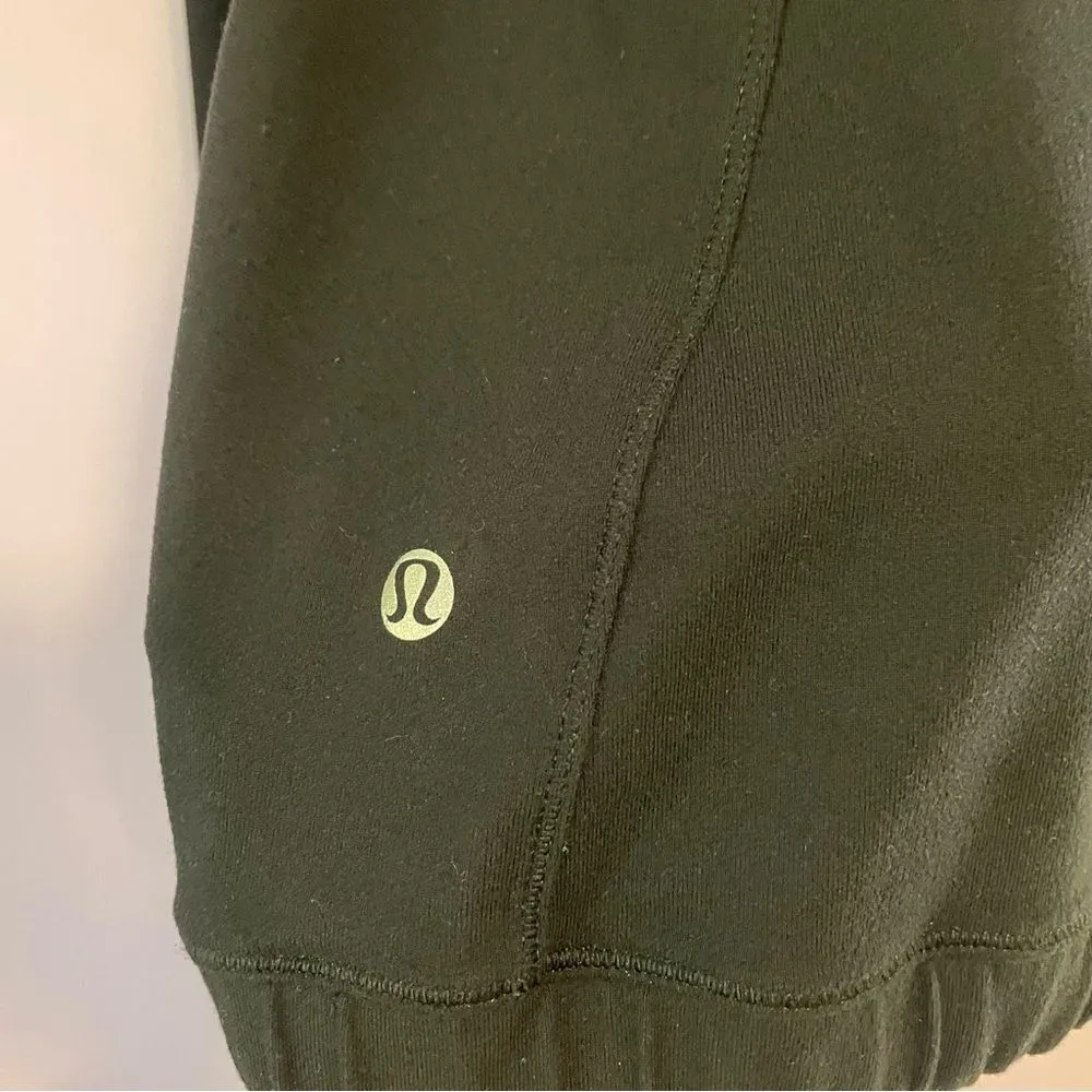 LuluLemon Athletica Running Jacket Black Quarter Zip Sweatshirt Pullover Medium - Image 9