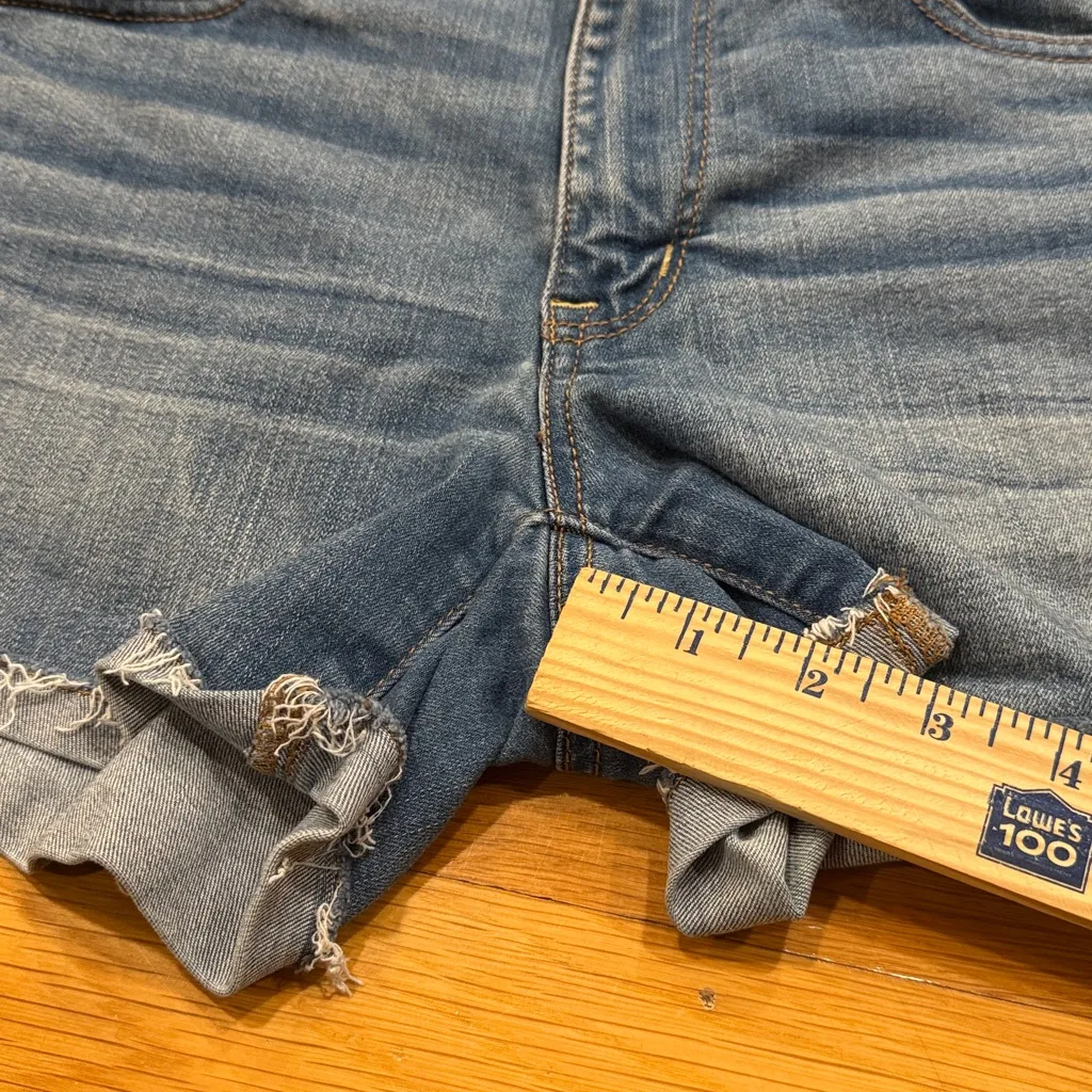 American Eagle outfitters hi-rise shortie AEO denim jean shorts size 6 . - Image 5