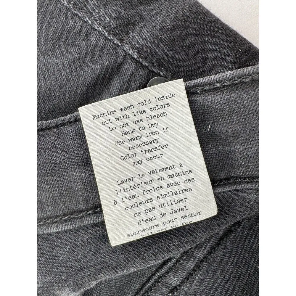 Rag & Bone Jeggings Size 26 High Rise Denim Leggings Black Grunge Goth P… - Image 10