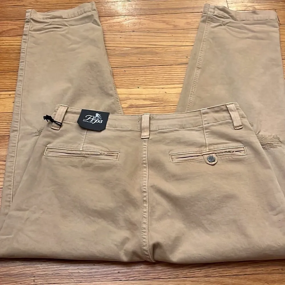 NWT PRPS Montecarlo Distressed Khaki Chino Pants 24”‎ Tan - Image 8