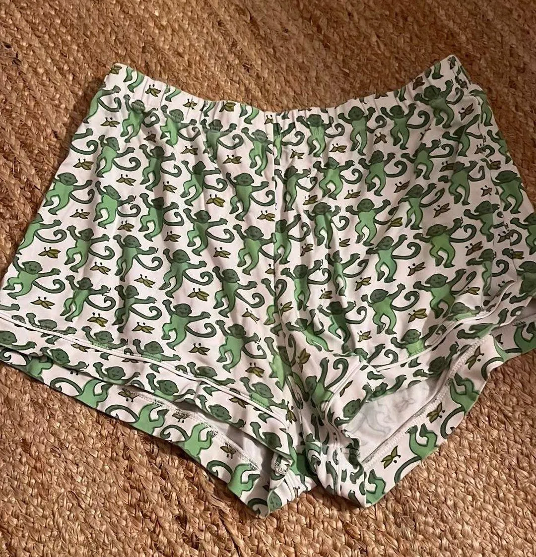 Green Monkey Short Pajama Set - Image 2
