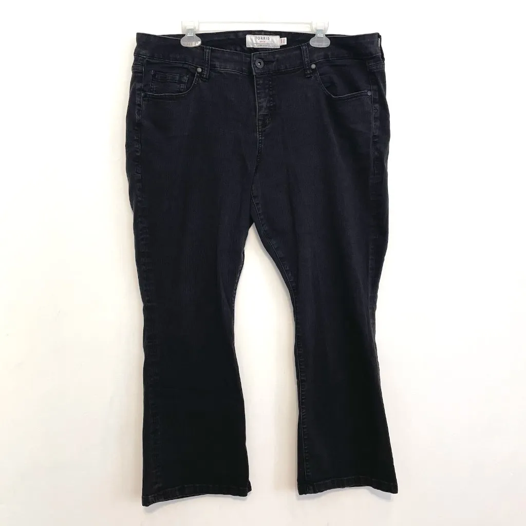 TORRID Plus Size Slim Boot Jean Vintage Stretch Black Mid Rise Bootcut Jeans 18 - Image 3