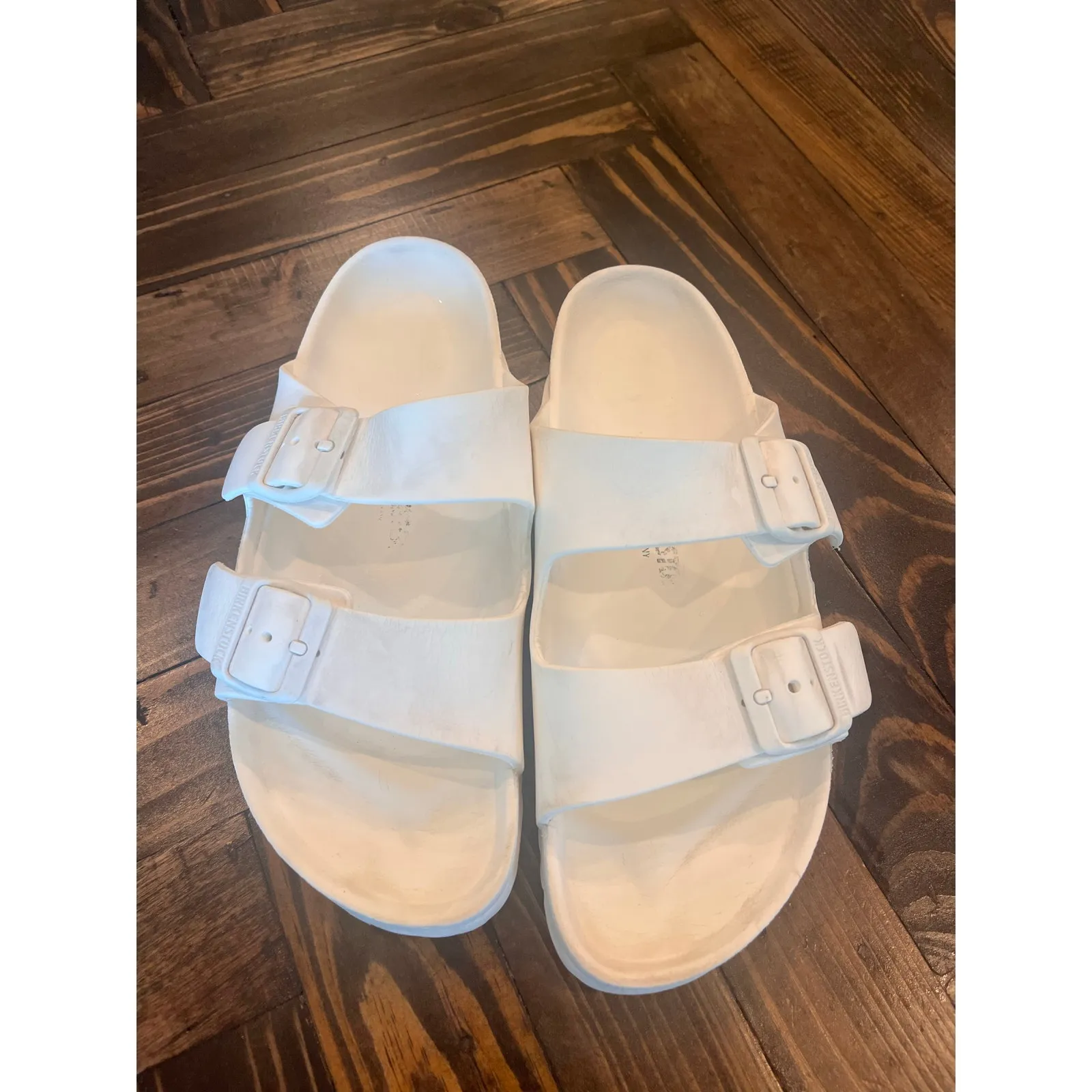 Birkenstock Eva Foam Sandal Slides Women 9 White Neutral Comfy Preppy Lounge - Image 2