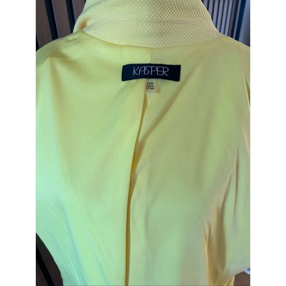 Kasper night yellow jacket blazer size 18W work attire work outfit NWT - Image 5